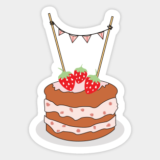 Strawberry Cake Sticker